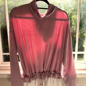 Pink and white hoodie